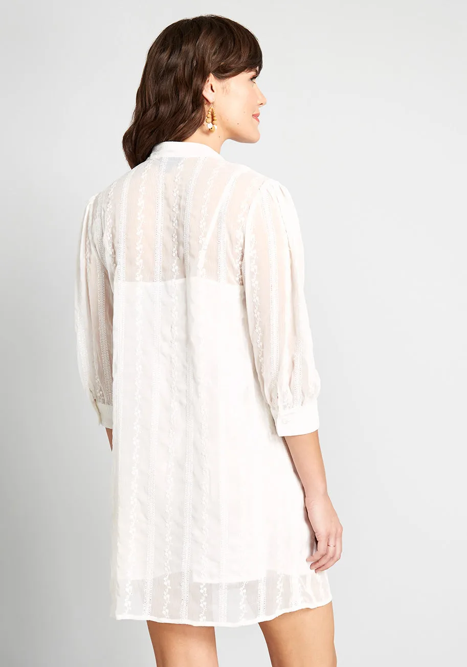 Sheer Joy Embroidered Mini Dress sold by Modcloth product image thumbnail 2