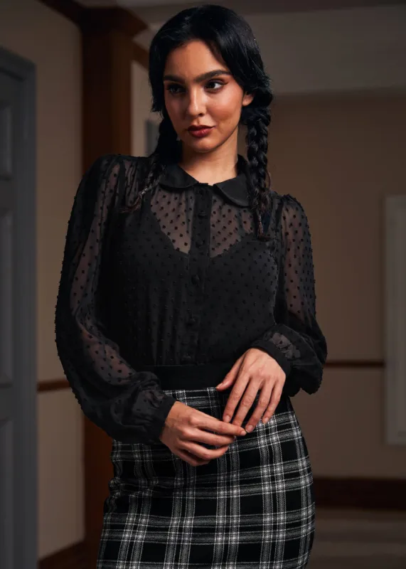 More Mulled Wine Collared Blouse made by Modcloth