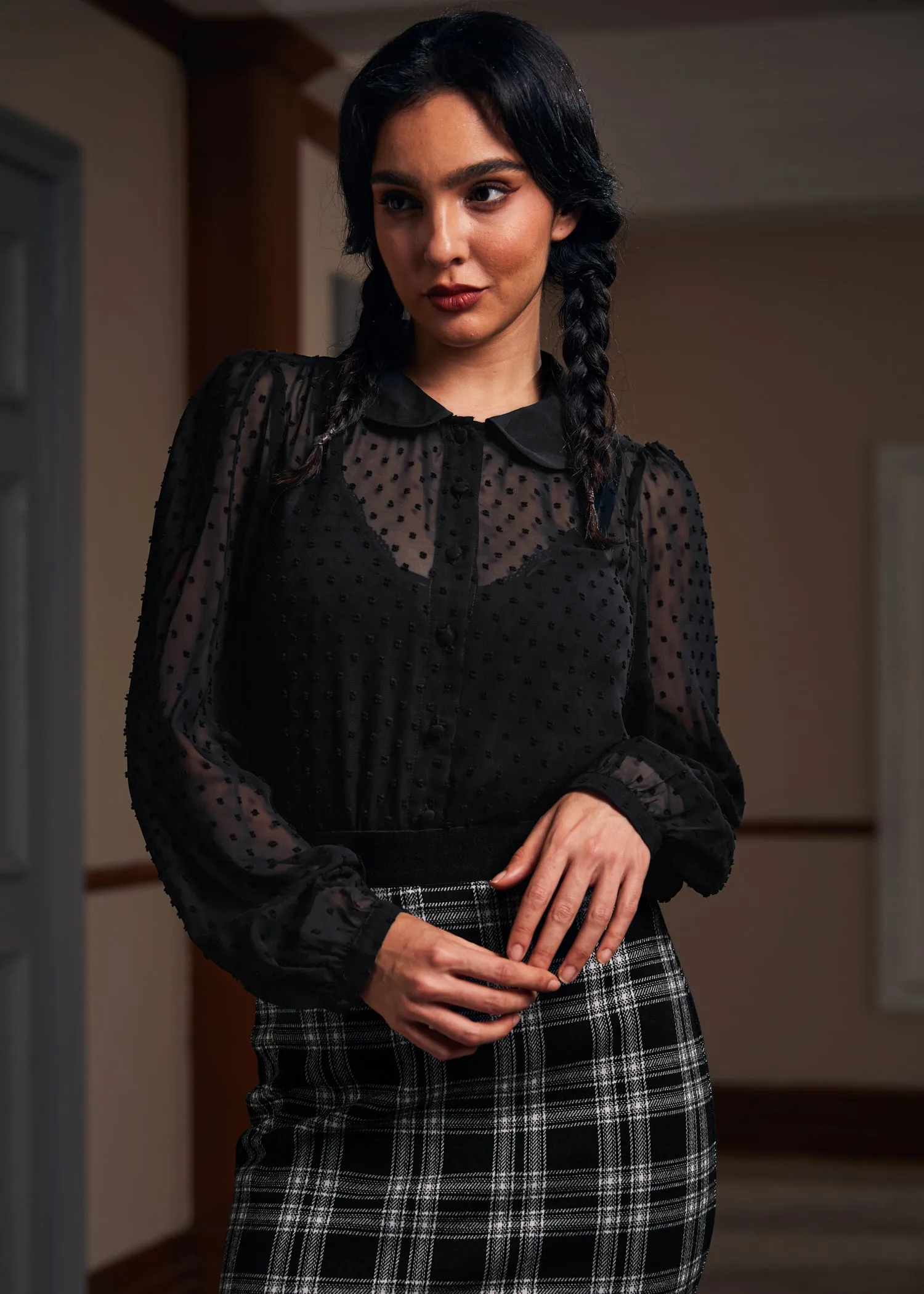 More Mulled Wine Collared Blouse sold by Modcloth