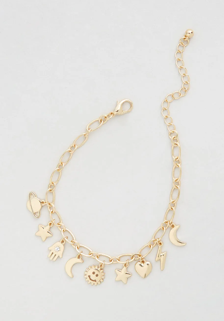 Mystical Misfits Charm Bracelet sold by Modcloth
