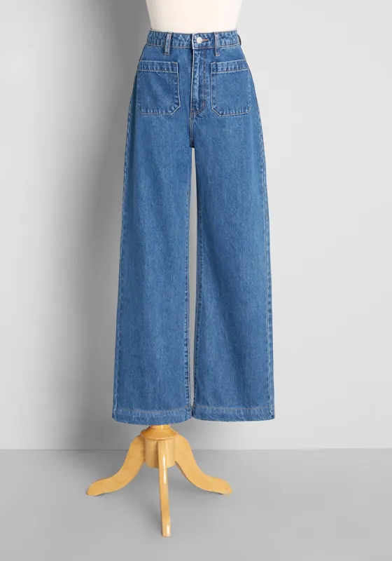 Creating Opportunities Wide-Leg Jeans sold by Modcloth