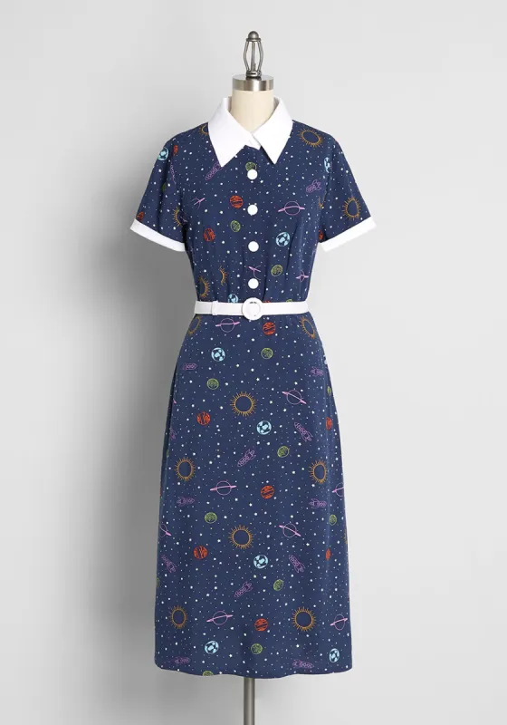 Solar System Salute Midi Dress sold by Modcloth