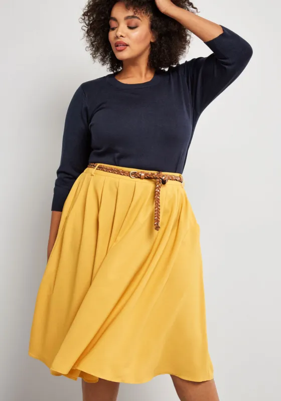 Breathtaking Tiger Lilies Midi Skirt sold by Modcloth