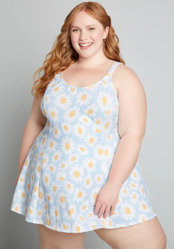 Splash of Daisies One-Piece Swimsuit sold by Modcloth