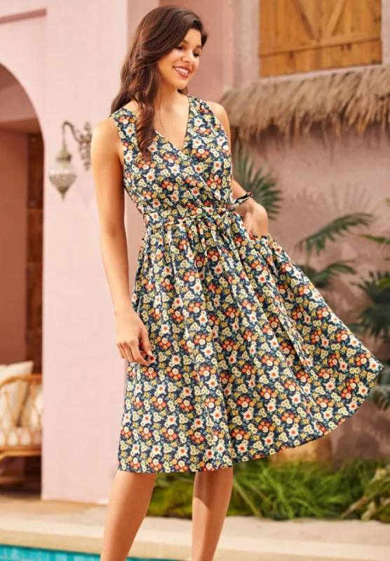 Instant Energy Faux-Wrap Dress sold by Modcloth