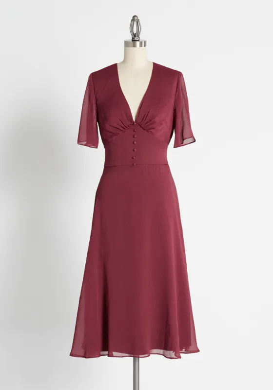 Playing With Perfection Fit and Flare Dress made by Modcloth