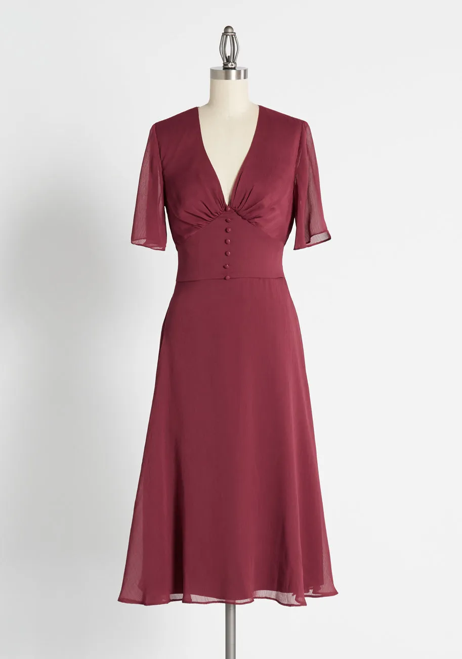 Playing With Perfection Fit and Flare Dress sold by Modcloth
