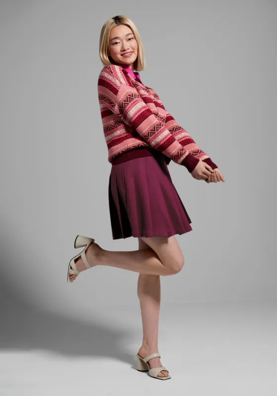 Staying Berry Cozy Fair Isle Sweater sold by Modcloth