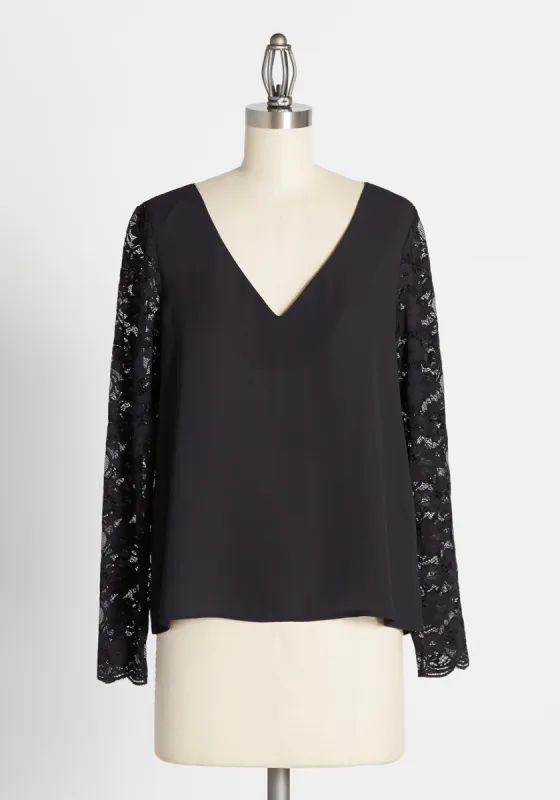 The Best Lace to Be Blouse sold by Modcloth