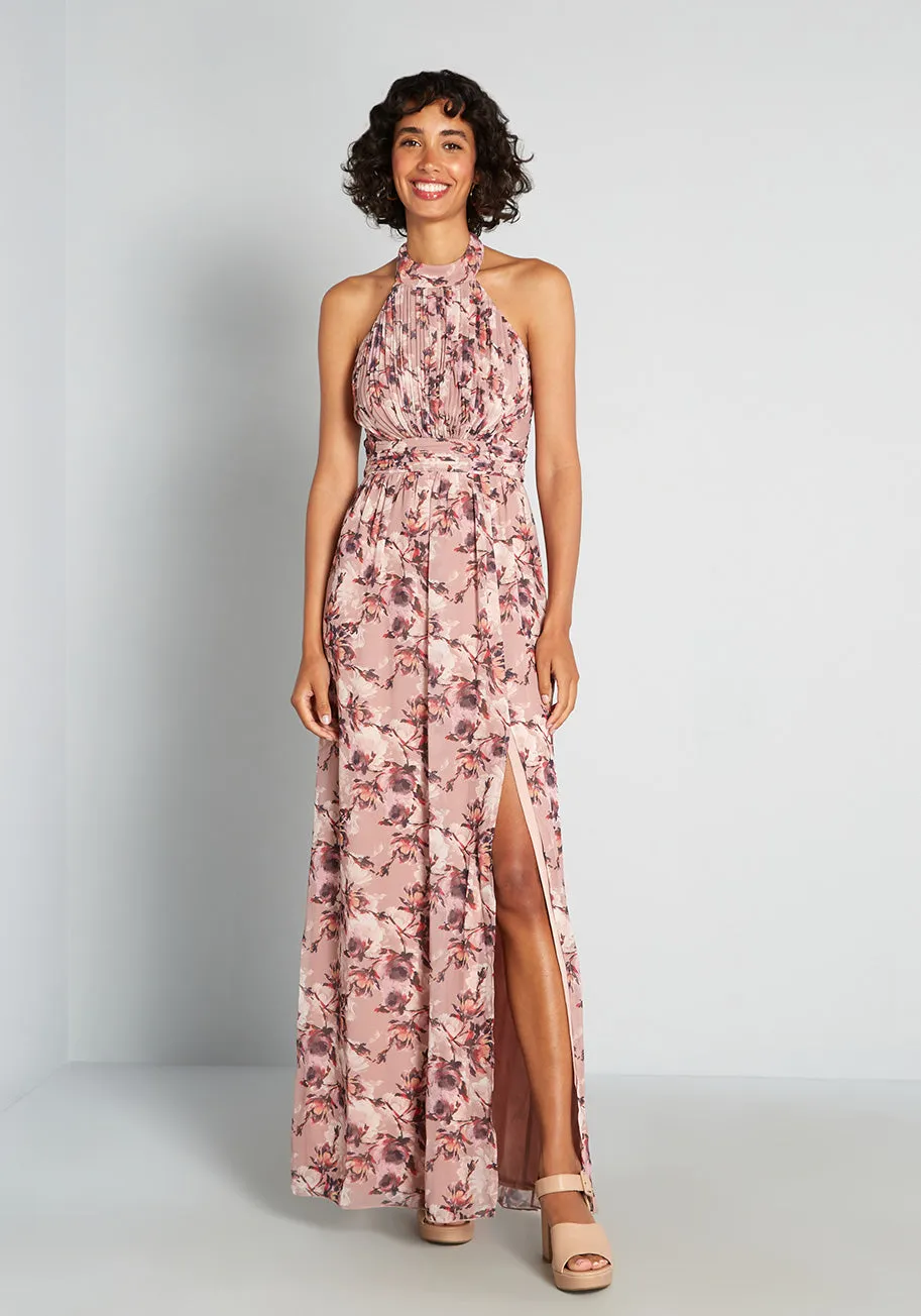 Wind Swept Romance Halter Dress sold by Modcloth