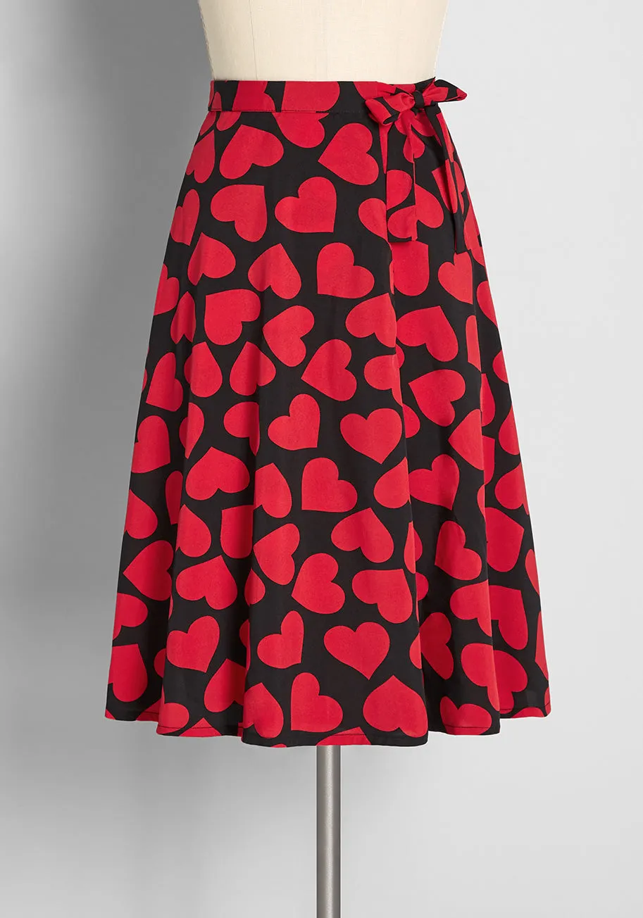 Tumbling In Love Wrap Skirt sold by Modcloth