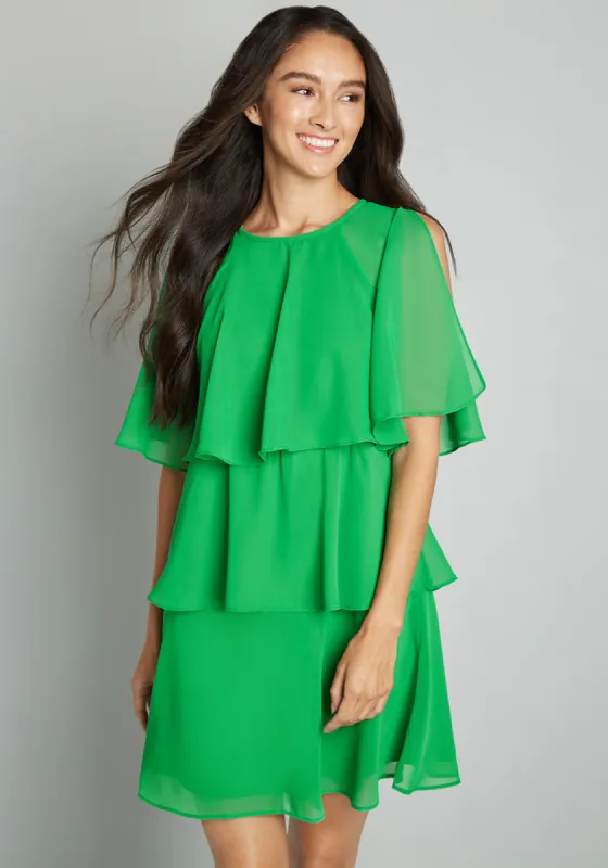 Layers Of Luxury Tiered Shift Dress made by Modcloth