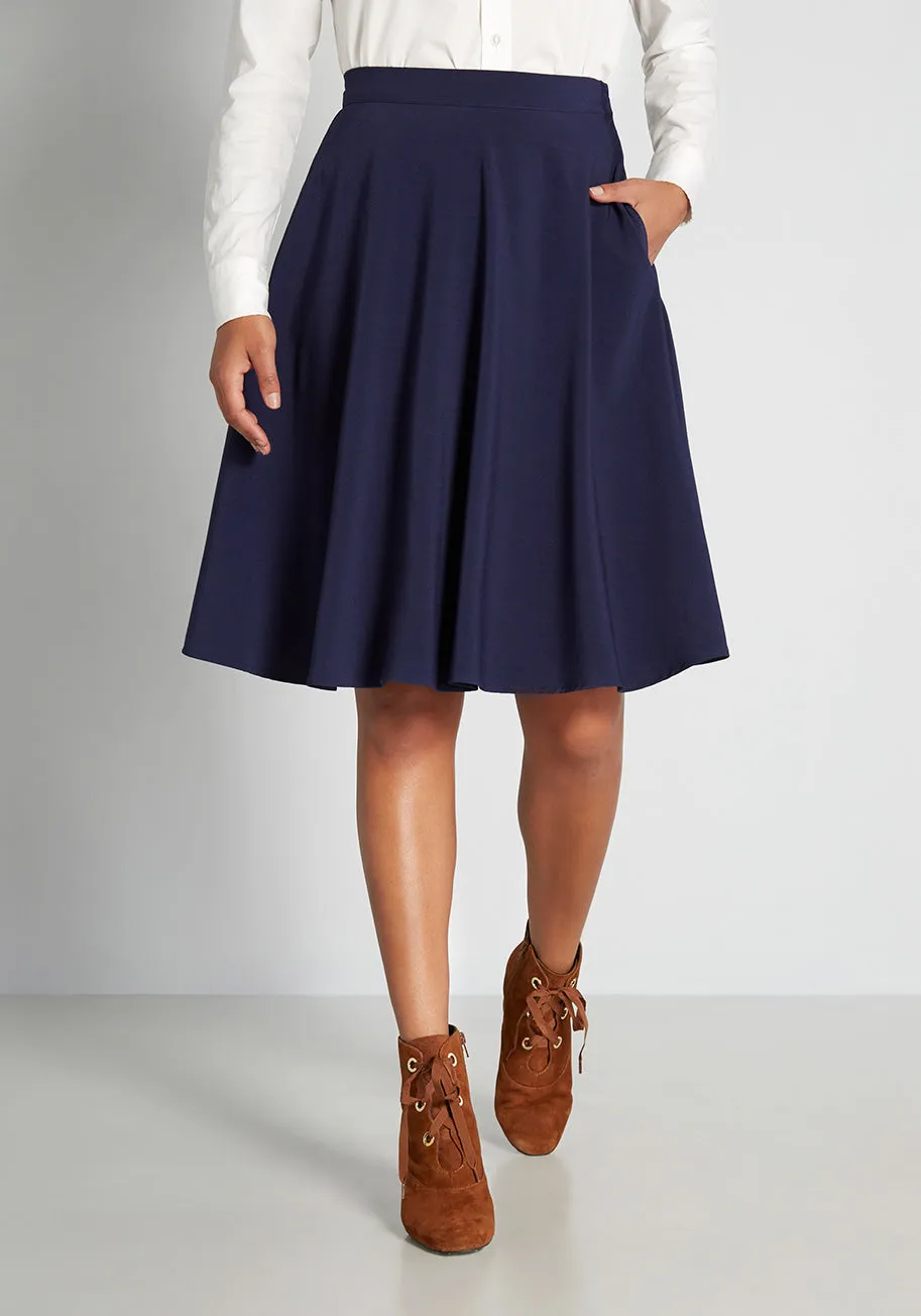 Just This Sway A-Line Skirt sold by Modcloth