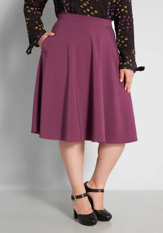 Just This Sway A-Line Skirt sold by Modcloth