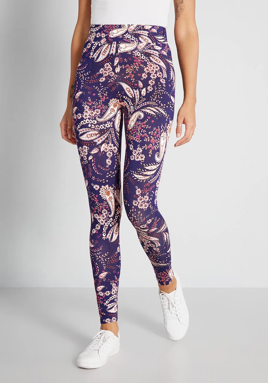 Daisies and Paisley Leggings sold by Modcloth
