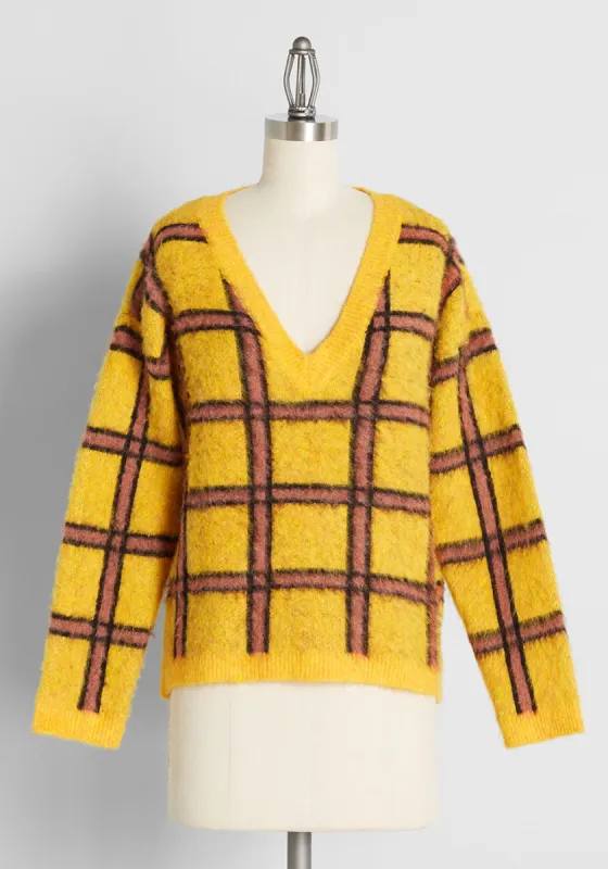Already Checked In Pullover Sweater sold by Modcloth