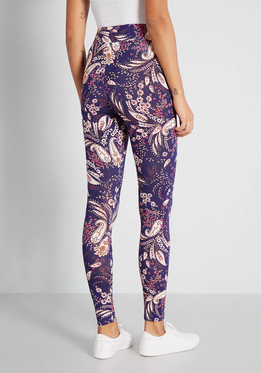Daisies and Paisley Leggings sold by Modcloth product image thumbnail 2