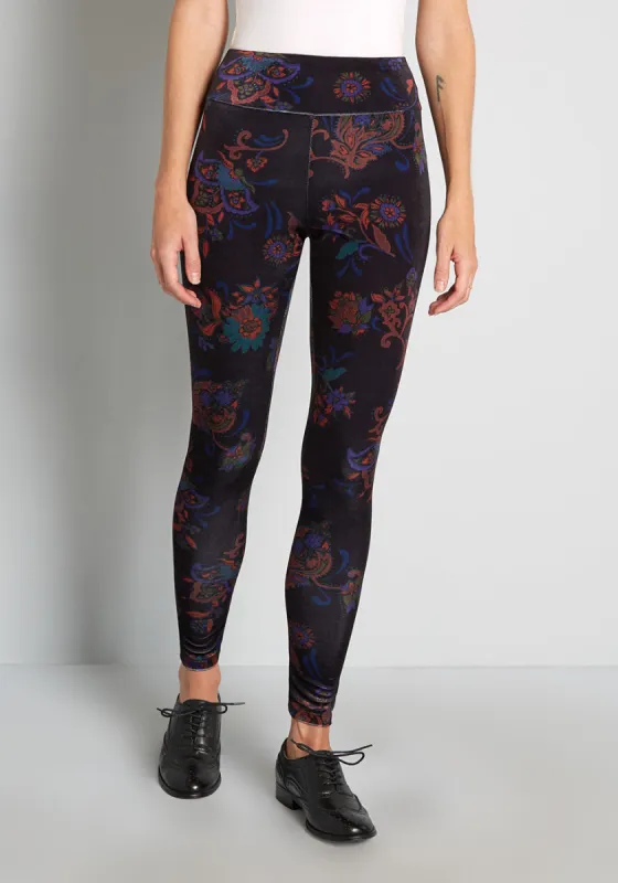 The Luxe Layer Velvet Leggings made by Modcloth