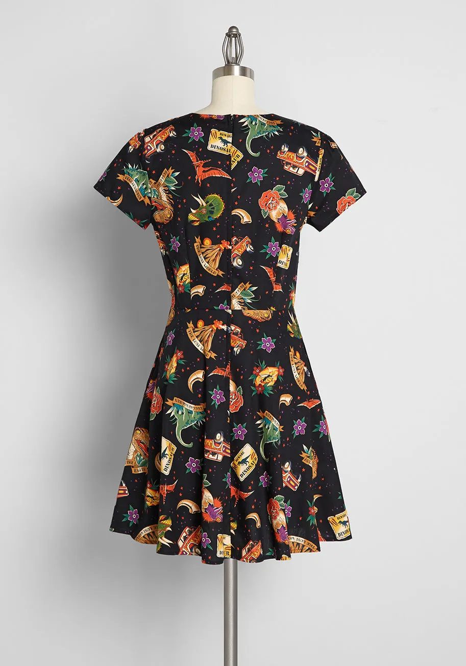 Tattoo Time Warp Mini Dress sold by Modcloth product image thumbnail 2