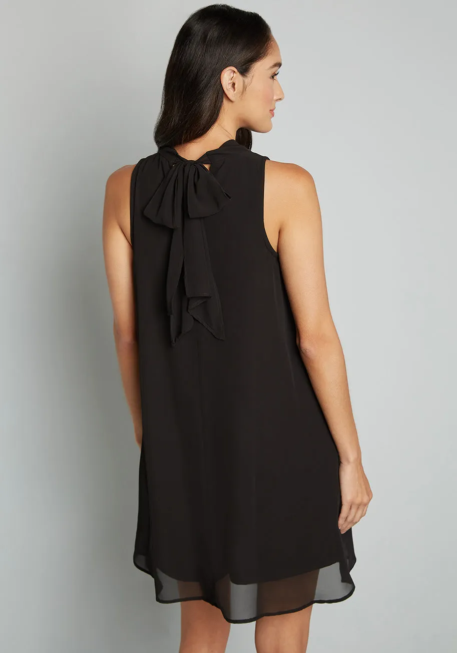 An Elegant Entrance Tie-Neck Shift Dress sold by Modcloth product image thumbnail 2