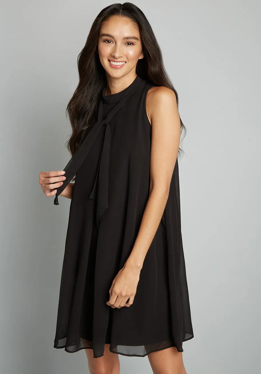 An Elegant Entrance Tie-Neck Shift Dress sold by Modcloth product image thumbnail 3