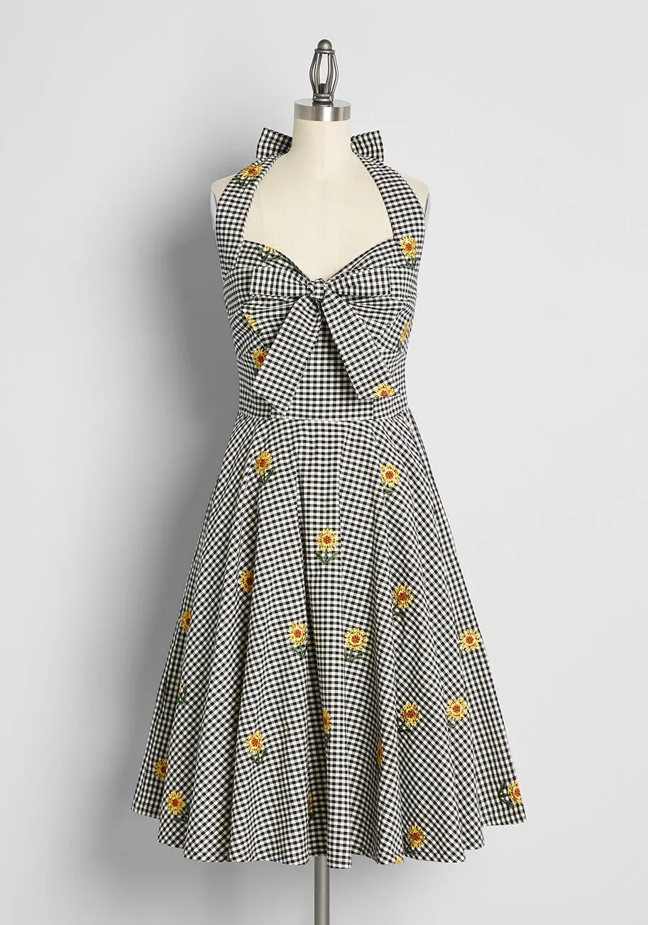 Sunflowers Are My Superpower Fit And Flare Dress sold by Modcloth