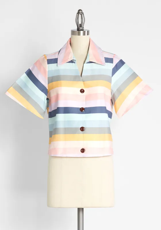 Pastel Sunsets Button-Up Shirt sold by Modcloth