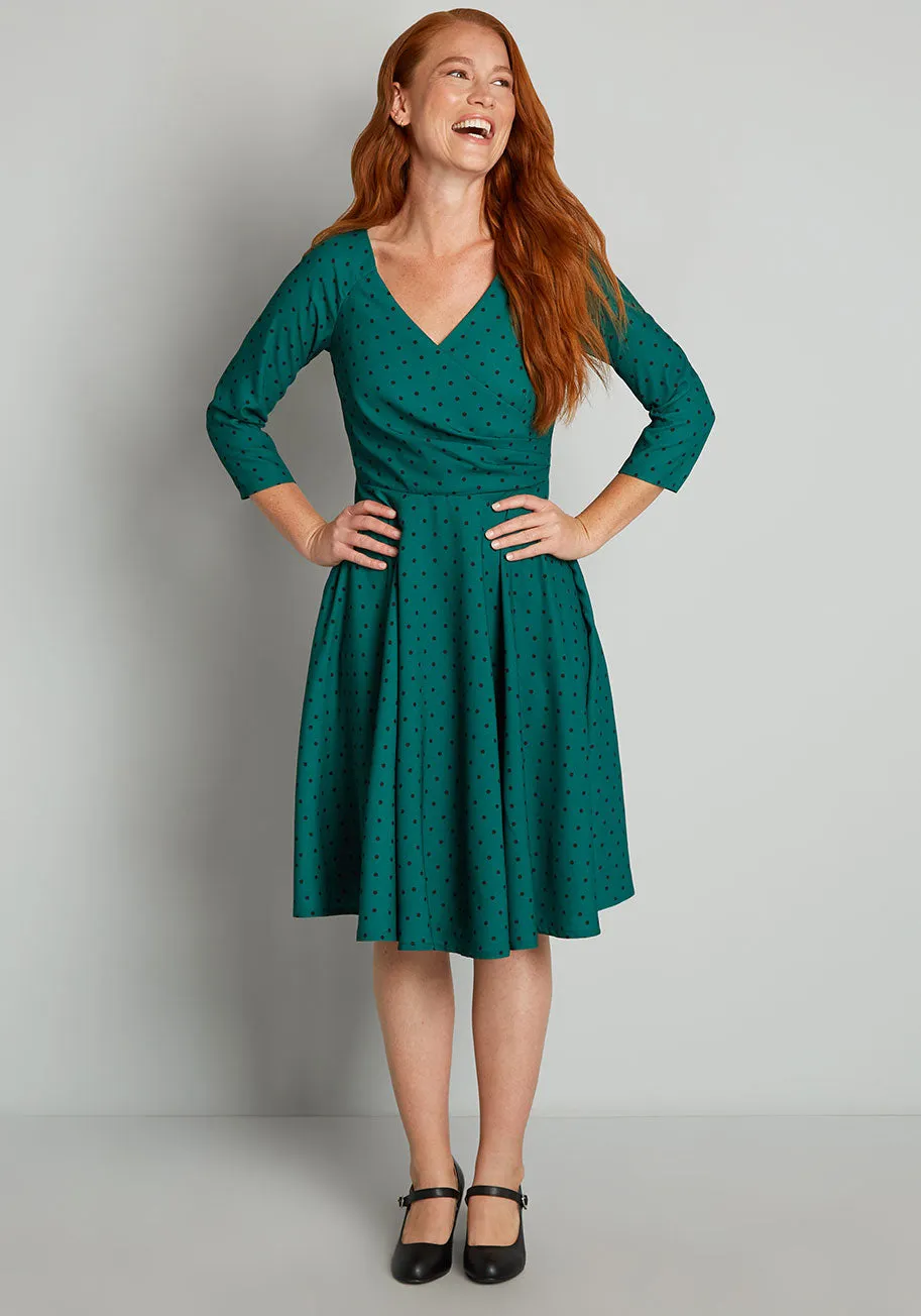 Smoking Hot In Polka Dot Swing Dress sold by Modcloth product image thumbnail 3