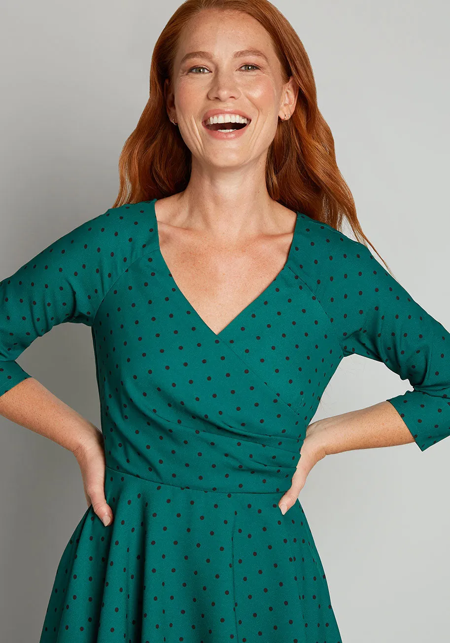 Smoking Hot In Polka Dot Swing Dress sold by Modcloth product image thumbnail 4