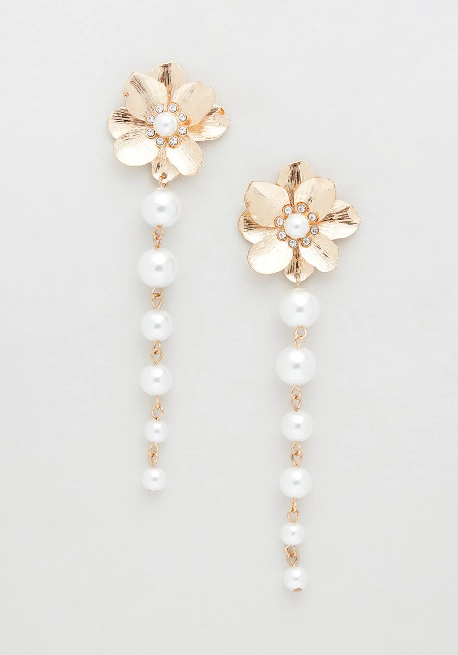 Petals and Pearls Drop Earrings sold by Modcloth