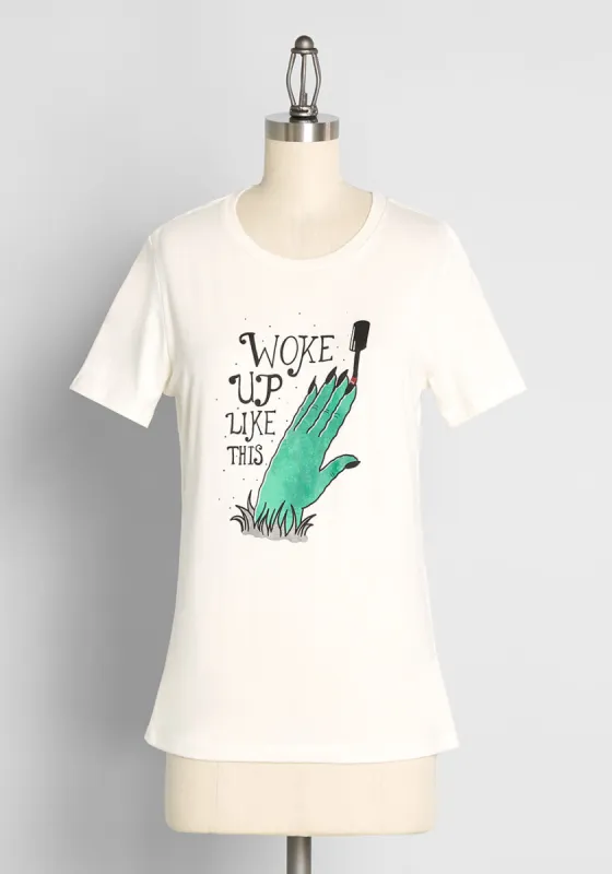 Woke Up From The Grave Like This Graphic Tee sold by Modcloth