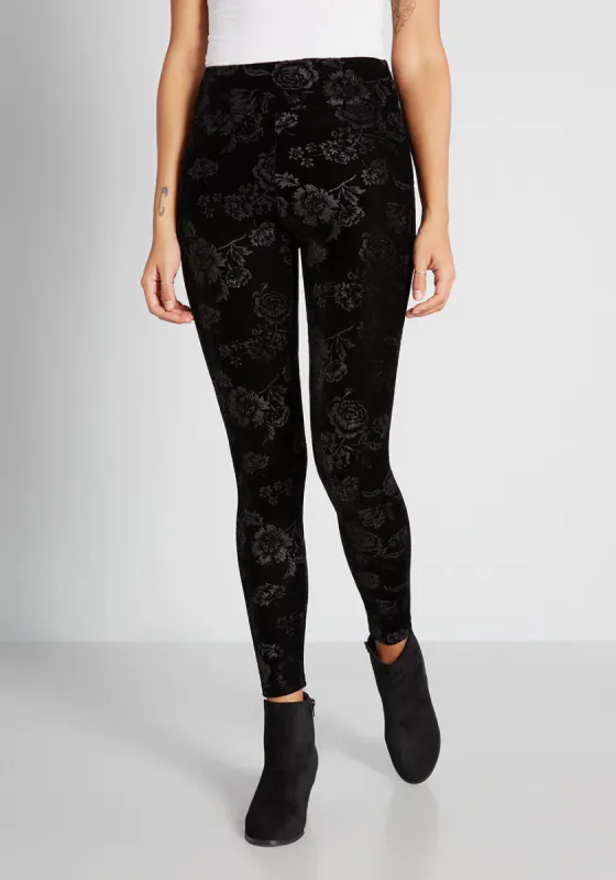 A Rush to Plush Velvet Leggings sold by Modcloth