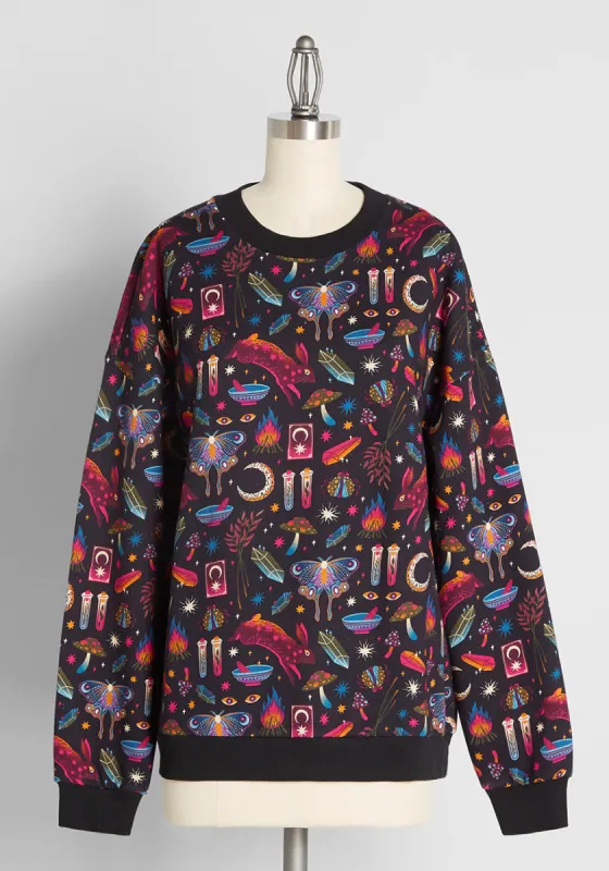 Forest Fairy Magic Graphic Sweatshirt sold by Modcloth