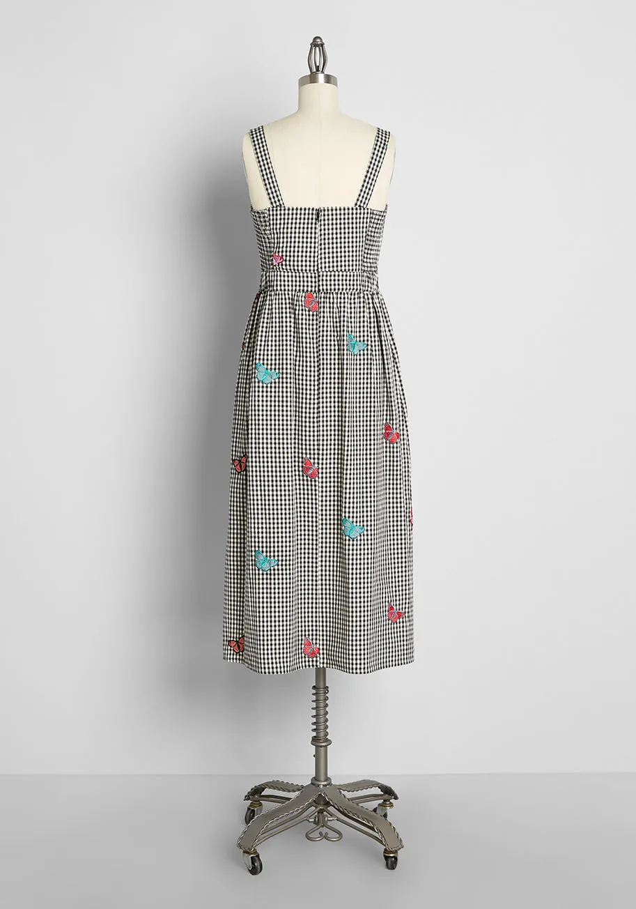 Attracting The Butterflies Embroidered Midi Dress sold by Modcloth product image thumbnail 2