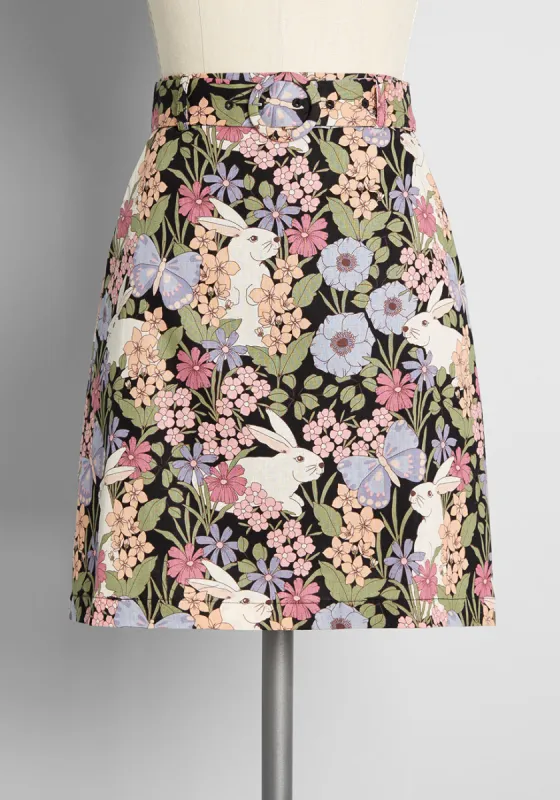 Bounty Of Bunnies Mini Skirt sold by Modcloth