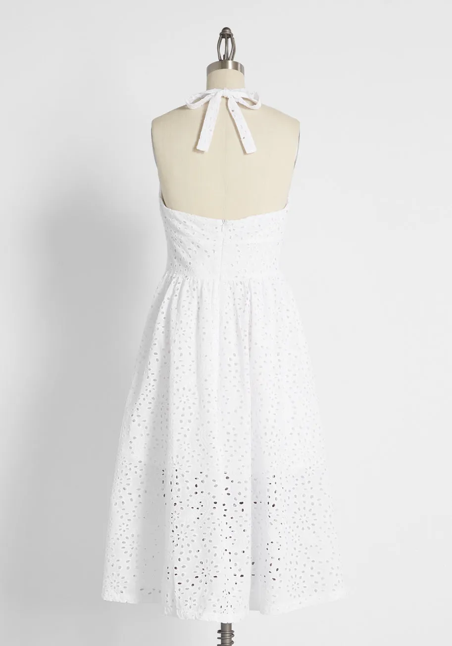 Apple of My Eyelet Cotton Halter Dress sold by Modcloth product image thumbnail 2