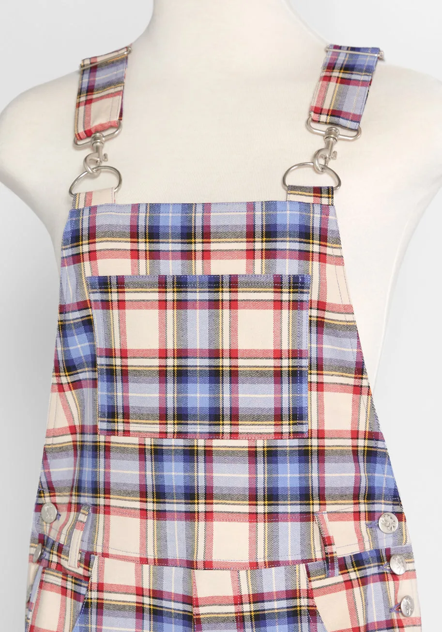 Heart Skipped a Beat Plaid Overalls sold by Modcloth product image thumbnail 3