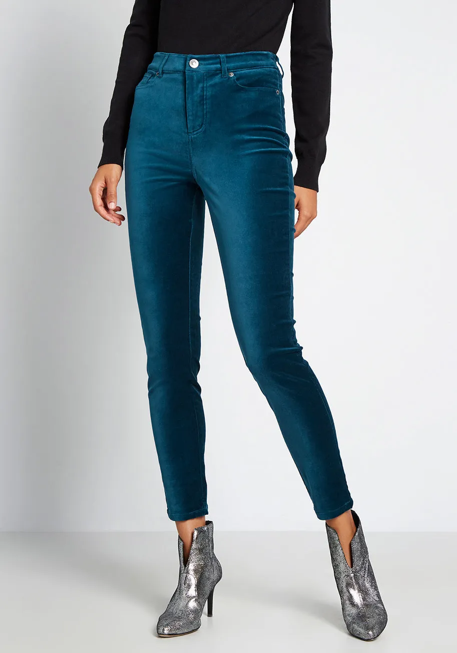 Simply Divine Velvet Skinny Pants sold by Modcloth product image thumbnail 3