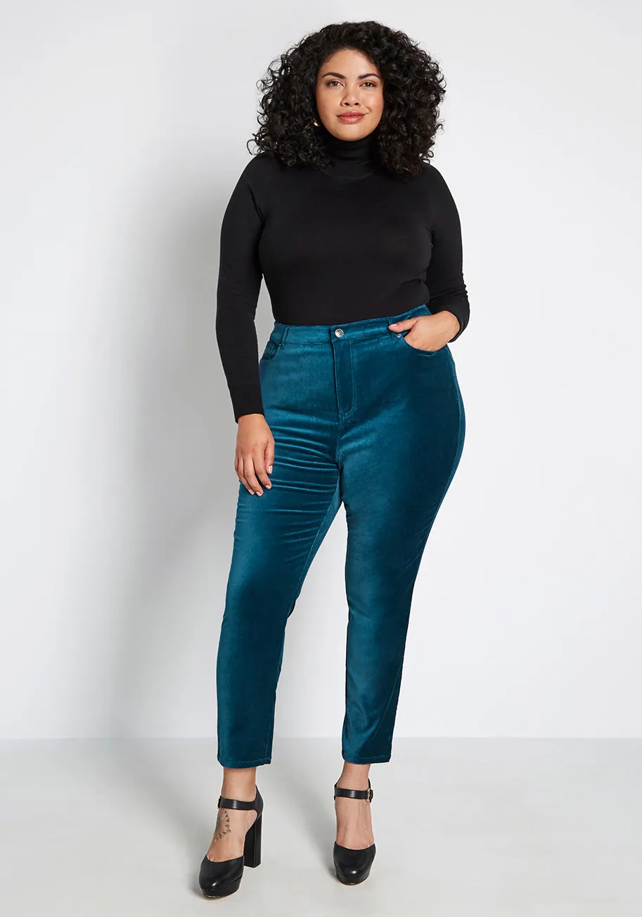 Simply Divine Velvet Skinny Pants sold by Modcloth
