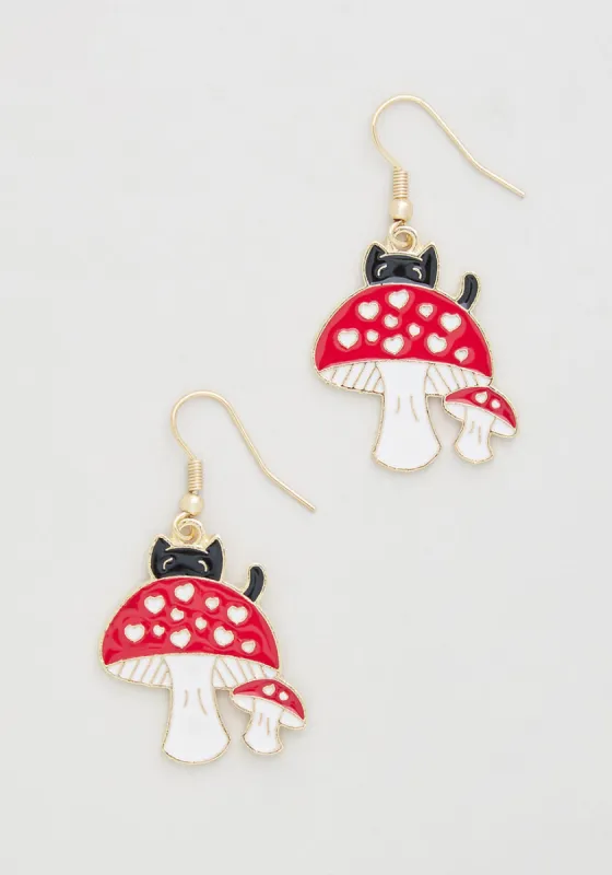 Fairytale Catnap Dangle Earrings sold by Modcloth