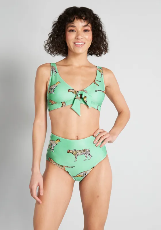 The Sara High-Waisted Bikini Bottom made by Modcloth