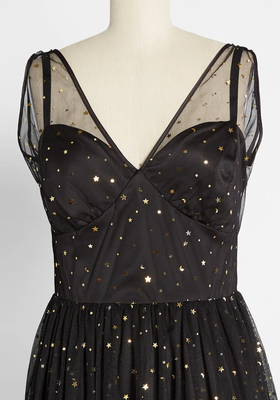 Starry Eyed on Holiday Nights A-Line Dress sold by Modcloth product image thumbnail 4