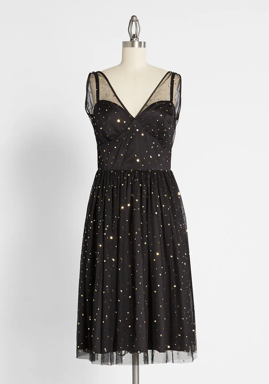Starry Eyed on Holiday Nights A-Line Dress sold by Modcloth product image thumbnail 2