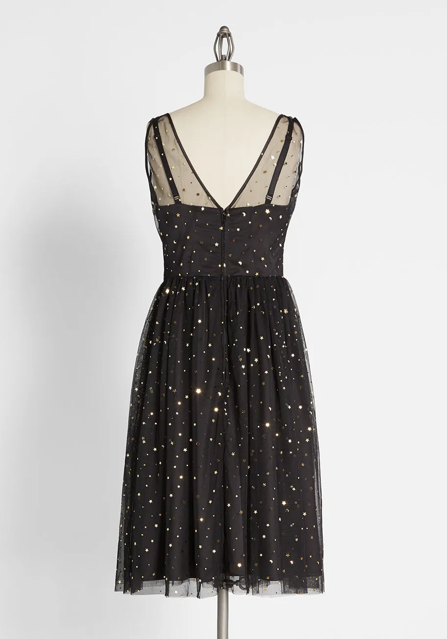 Starry Eyed on Holiday Nights A-Line Dress sold by Modcloth product image thumbnail 3
