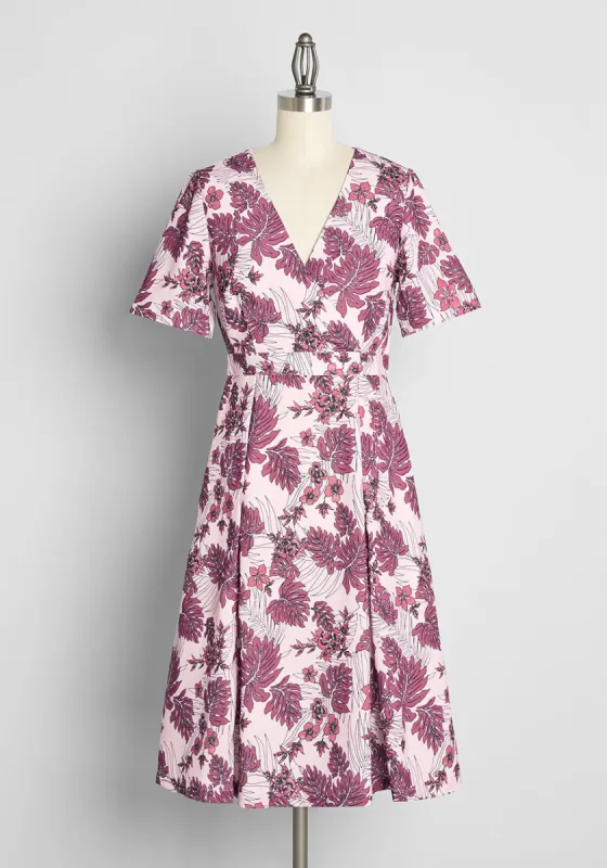 On the Topic of Tropic Midi Dress sold by Modcloth