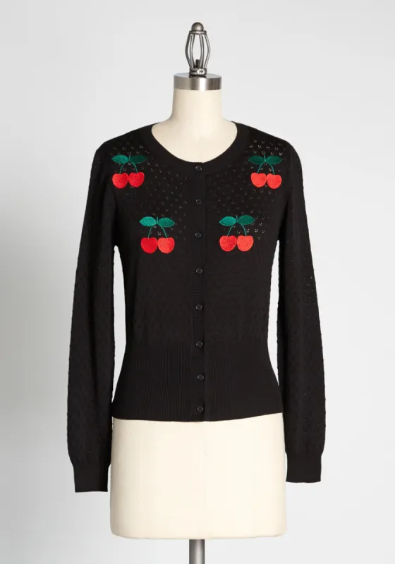 Perfect Pickings Pointelle Cardigan sold by Modcloth