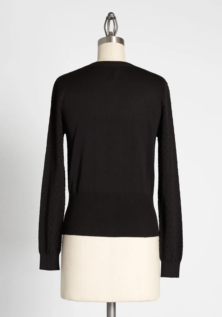Perfect Pickings Pointelle Cardigan sold by Modcloth product image thumbnail 2