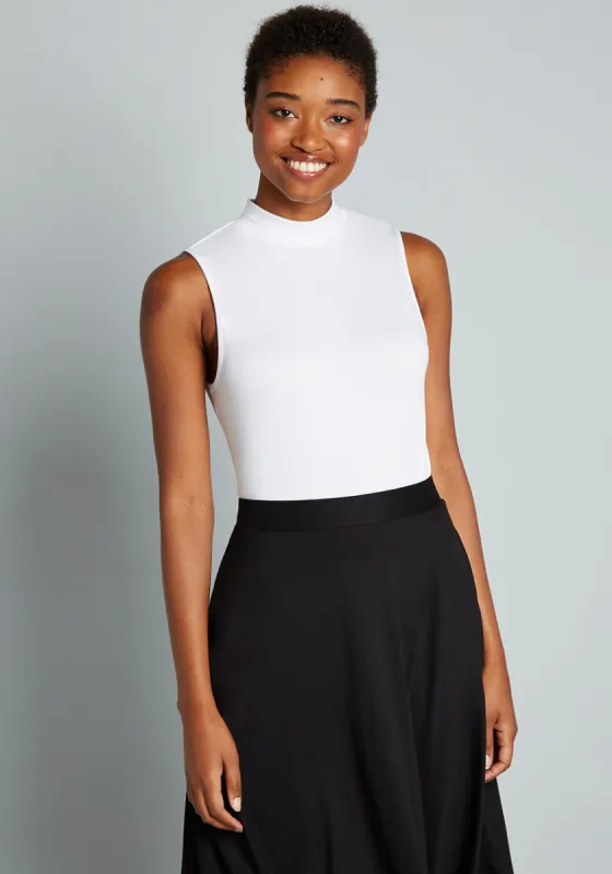 Start With The Basics Mock Neck Top sold by Modcloth