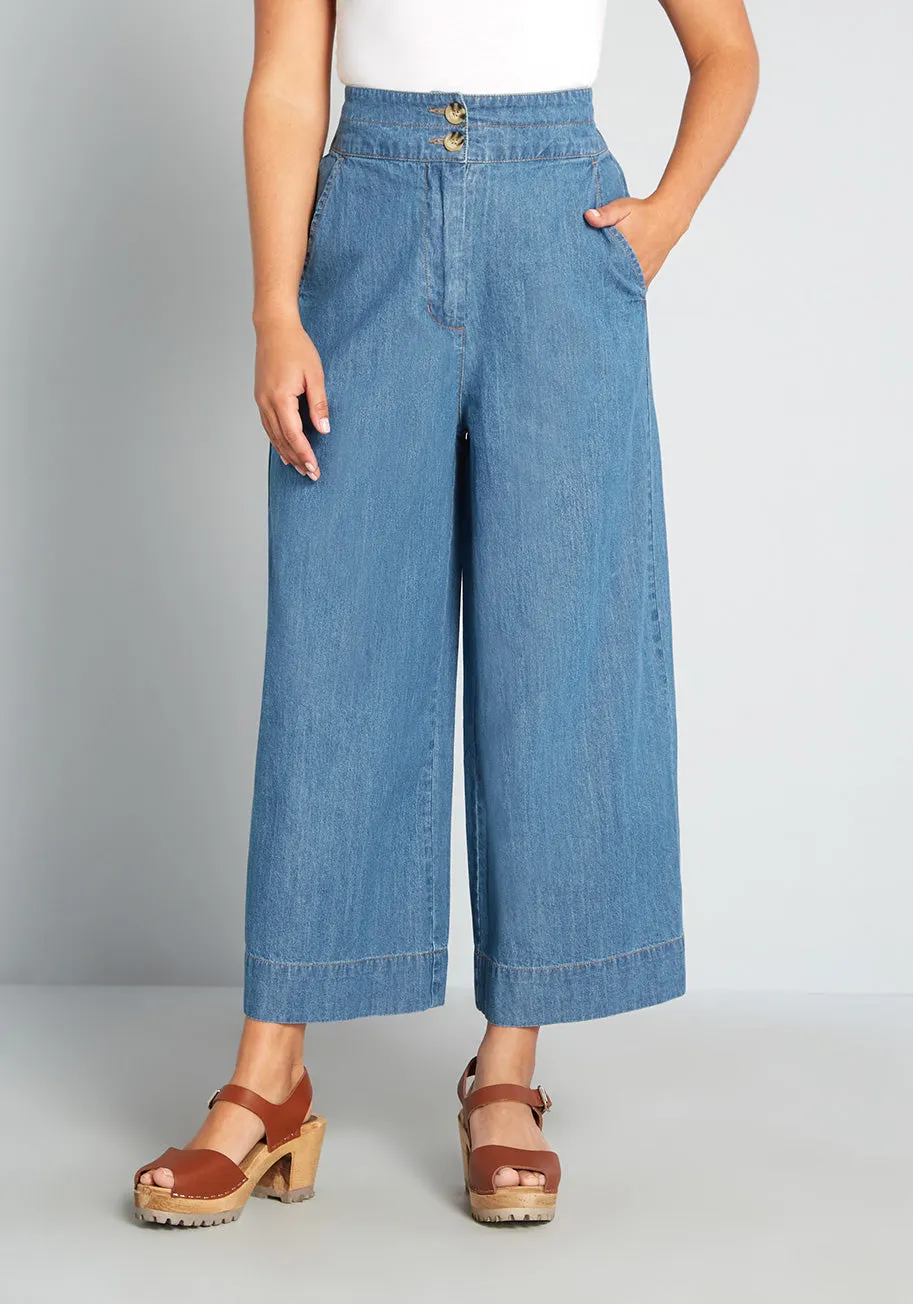 Plan Your Weekend Wide-Leg Jeans sold by Modcloth