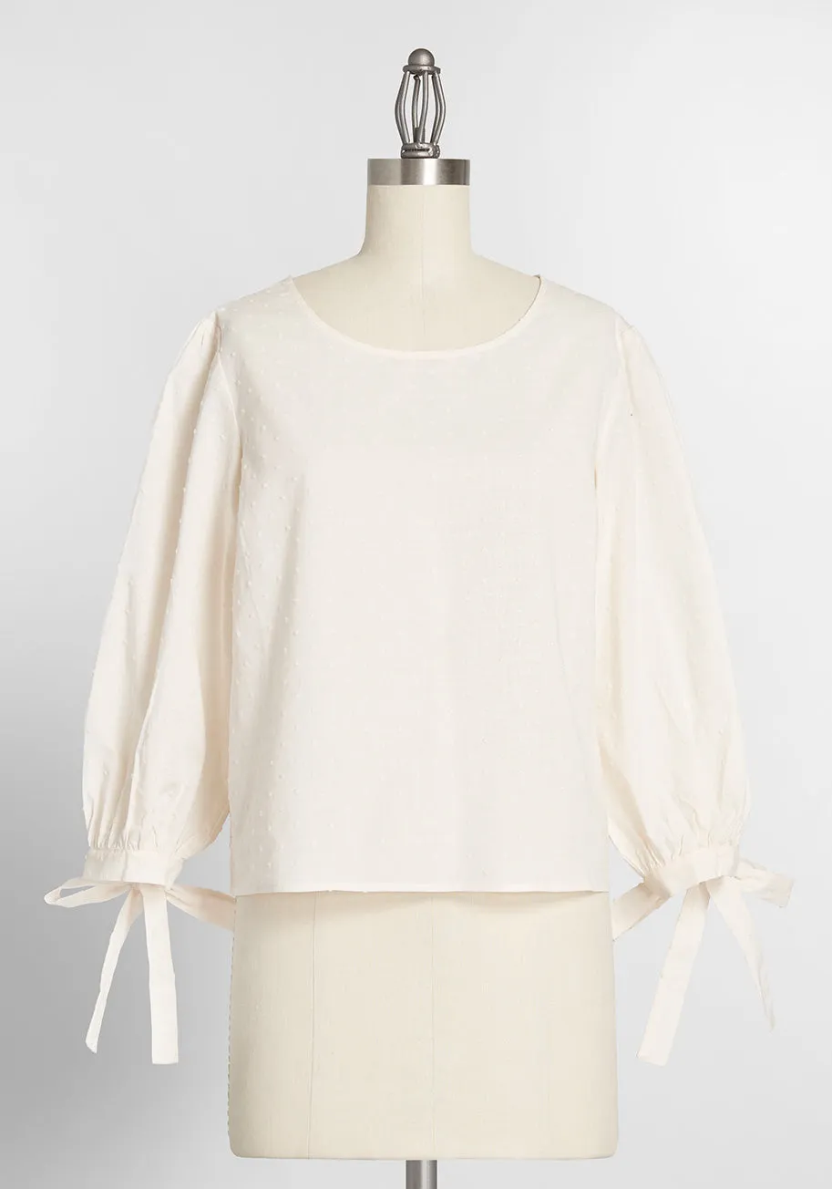 ModCloth x Princess Highway Tie-Sleeve Top sold by Modcloth